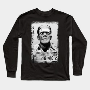 Frankenstein Mugshot Card Medellin Long Sleeve T-Shirt